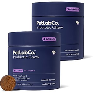 PetLab Co. Probiotic Salmon Flavored Soft Chew Digestive Supplement for Dogs, 60 count