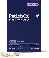 PetLab Co. Probiotics Chicken Flavored Capsule Digestive Supplement for Cats, 30 count,