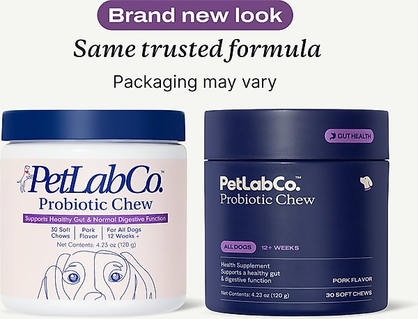 Show full view: PetLab Co. Probiotic Pork Flavored Soft Chews Digestive Supplement for Dogs, 60 count slide 2 of 10