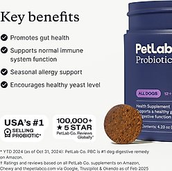 PetLab Co. Probiotic Digestive Supplement + ProBright Dental Powder for Medium Dogs slide 2 of 9