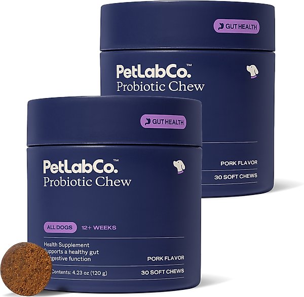 Show full view: PetLab Co. Probiotic Pork Flavored Soft Chews Digestive Supplement for Dogs, 60 count slide 1 of 10