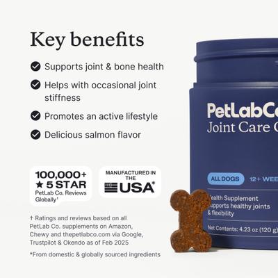Show full view: PetLab Co. Joint Care Pork Flavor Dog Supplement, 60 count slide 5 of 12