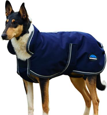 Show full view: WeatherBeeta ComFiTec 1200D Deluxe Waterproof Dog Coat, Navy/Gray/White, 32-in slide 5 of 7