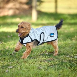 WeatherBeeta ComFiTec Reflective Showerproof Dog Coat, Silver, 12-in slide 2 of 6