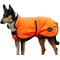 Show in main carousel: WeatherBeeta ComFiTec Reflective 300D Deluxe Showerproof Dog Coat, Orange, 16-in slide 7 of 9