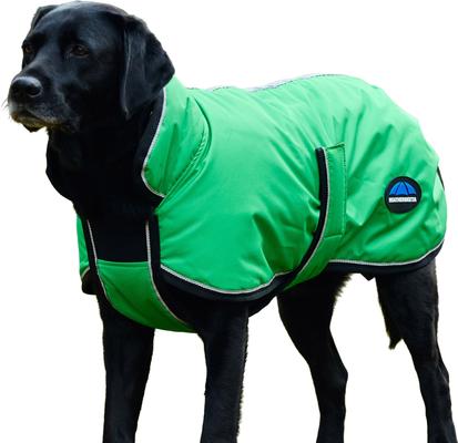 Show full view: WeatherBeeta ComFiTec Reflective 300D Deluxe Showerproof Dog Coat, Green, 28-in slide 6 of 8