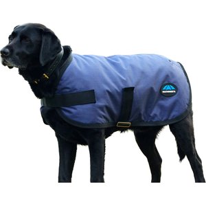WeatherBeeta ComFiTec Classic Waterproof Dog Coat, Navy, 24-in