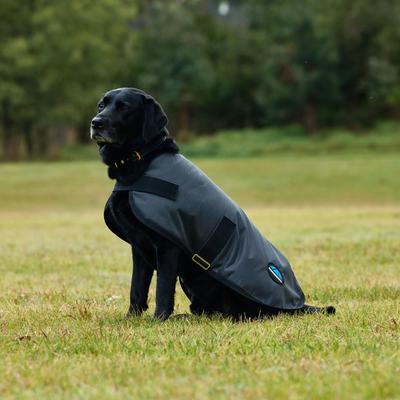 Show full view: WeatherBeeta ComFiTec Classic Waterproof Dog Coat, Charcoal, 32-in slide 6 of 9