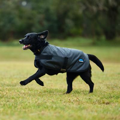 Show full view: WeatherBeeta ComFiTec Classic Waterproof Dog Coat, Charcoal, 32-in slide 5 of 9