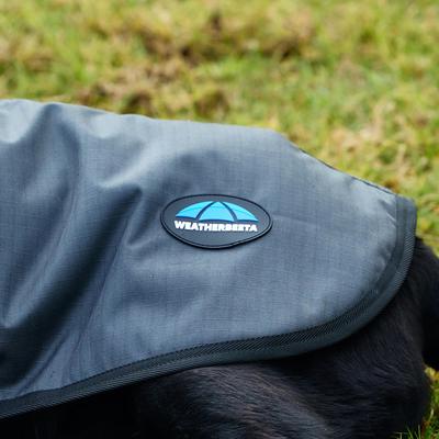 Show full view: WeatherBeeta ComFiTec Classic Waterproof Dog Coat, Charcoal, 32-in slide 3 of 9