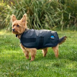 WeatherBeeta ComFiTec Classic Waterproof Dog Coat, Charcoal, 32-in