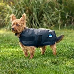 WeatherBeeta ComFiTec Classic Waterproof Dog Coat, Charcoal, 18-in