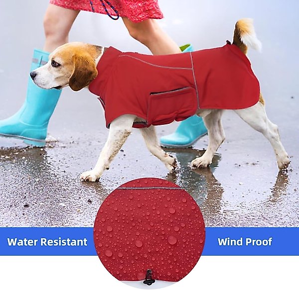 Show full view: NANAKI Waterproof Dog Jacket, Red, XXXX-Large slide 4 of 10