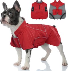 NANAKI Waterproof Dog Jacket, Red, Large