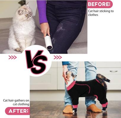 Show full view: NANAKI Sticky Hair Cat Clothes, Black, X-Large slide 7 of 8