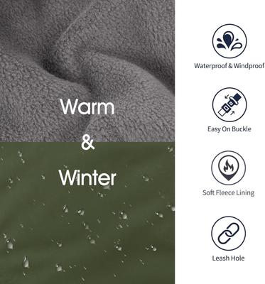 Show full view: NANAKI Waterproof Dog Coat, Army Green, Large slide 4 of 8