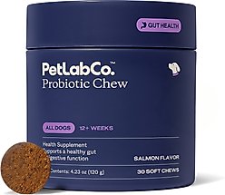 PetLab Co. Probiotic Salmon Flavored Soft Chew Digestive Supplement for Dogs, 30 count
