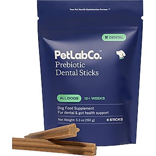 PetLab Co. Prebiotic Dental Sticks Dog Dental Chews, 6 count slide 1 of 8