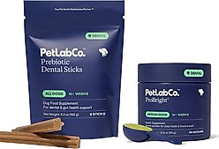 PetLab Co. ProBright Dental Powder for Medium Dogs + Prebiotic Dental Sticks