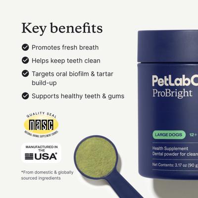 Show full view: PetLab Co. ProBright Dog Dental Powder for Large Dogs slide 5 of 11