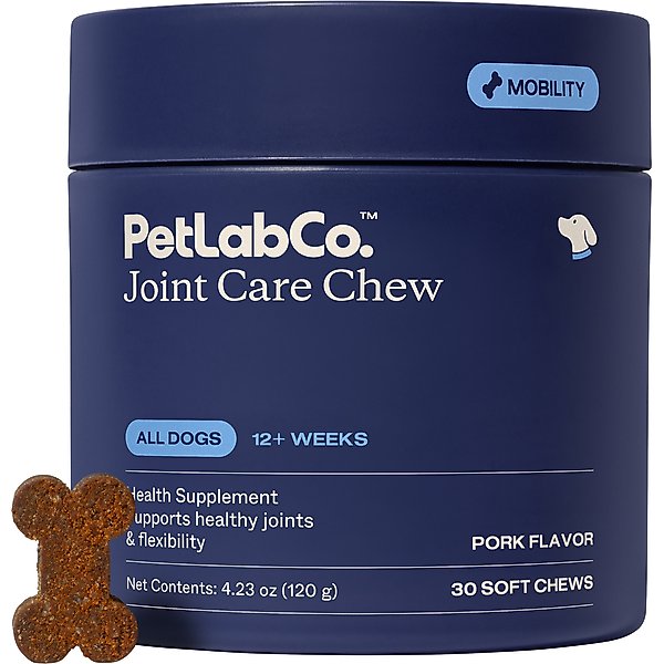 Photo inspiration: Canine Joint Care Nutrition Reference: Petlab Co Joint Care Pork Flavor Dog Supplement 30 Count