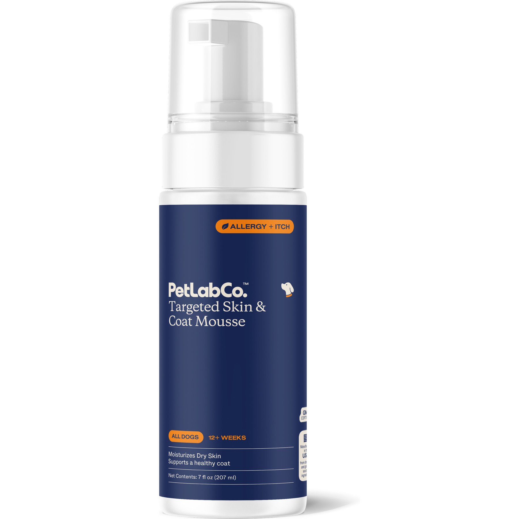 PetLabCo. Targeted Skin & Coat Mousse, 7-fl oz bottle