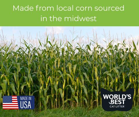 Show full view: World's Best Lavender Scented Clumping Corn Cat Litter, 15-lb bag slide 10 of 12