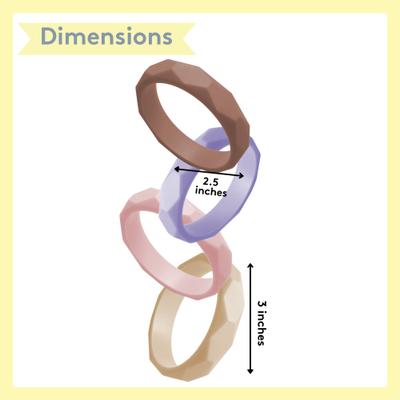 Show full view: Sweet Paws Silicone Teether Stack Dog Chew Toy, Blush Pink, 4 count slide 6 of 11