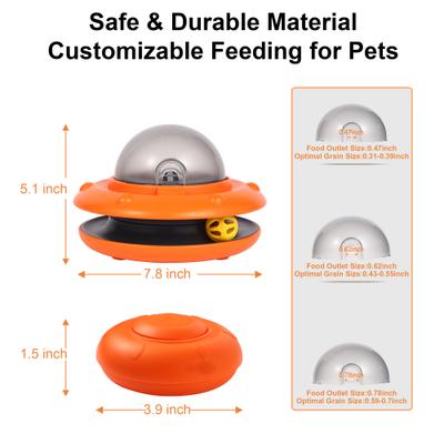Show full view: Shele UFO Electronic Remote Control Treat Dispensing Cat Toy, Orange, 7.9 x 7.9 x 5.1-in slide 7 of 10