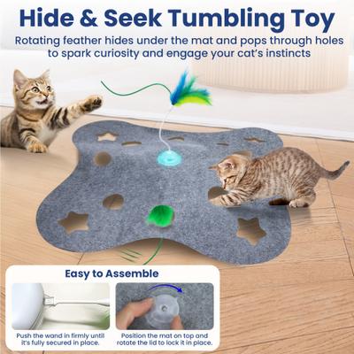 Show full view: PawsPik Tumbling 3-in-1 Hide & Seek Cat Toy slide 7 of 12