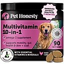 Pet Honesty Multivitamin 10-in-1 Chicken Flavor Glucosamine, Omega-3 Vitamins for Dogs, 90 count