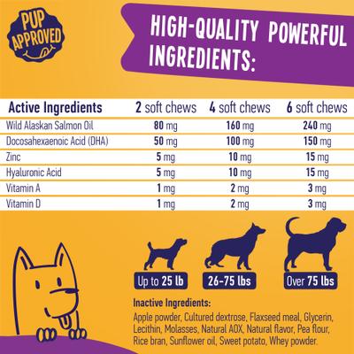 Show full view: True Tails Skin & Coat Beef Flavored Skin & Coat Supplement for Dogs, 120 count slide 7 of 7