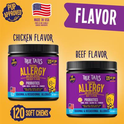 Show full view: True Tails Allergy Beef Flavored Allergy Supplement for Dogs, 120 count slide 4 of 7