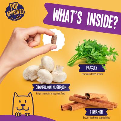 Show full view: True Tails Breath Aid Bacon Flavored Dental Supplement for Dogs, 120 count slide 6 of 7