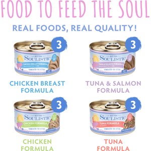 Soulistic Kitten Kindred Kittens Variety Pack Wet Cat Food, 3-oz can, case of 12