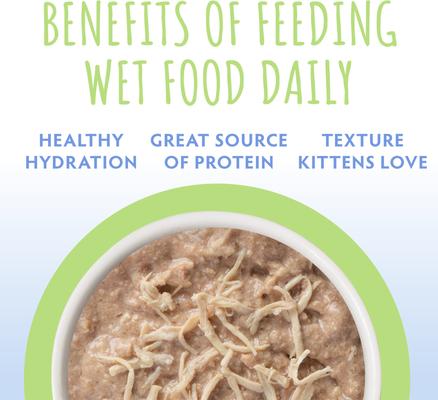 Show full view: Soulistic Kitten Chicken Formula in Au Jus Wet Cat Food, 3-oz can, case of 12 slide 6 of 11