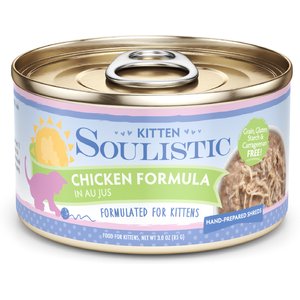 Soulistic Kitten Chicken Formula in Au Jus Wet Cat Food, 3-oz can, case of 12