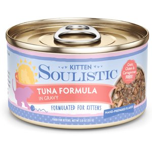 Soulistic Kitten Tuna Formula in Gravy Wet Cat Food, 3-oz can, case of 12