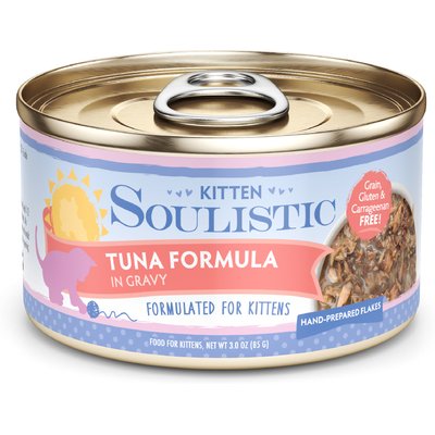 Soulistic Soulistic Kitten Tuna Formula in Gravy Wet Cat Food, 3-oz can, case of 12