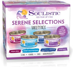 Soulistic Originals Serene Selections Variety Pack Wet Cat Food, 3-oz can, case of 12