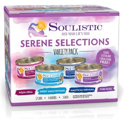 Soulistic Soulistic Originals Serene Selections Variety Pack Wet Cat Food, 3-oz can, case of 12