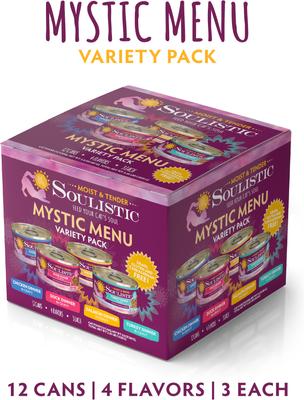 Show full view: Soulistic Moist & Tender Mystic Menu Variety Pack Wet Cat Food, 3-oz can, case of 12 slide 3 of 12