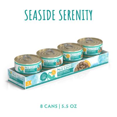 Show full view: Soulistic Originals Seaside Serenity Salmon & Tuna Dinner in Gravy Wet Cat Food, 5.5-oz can, case of 8 slide 3 of 11