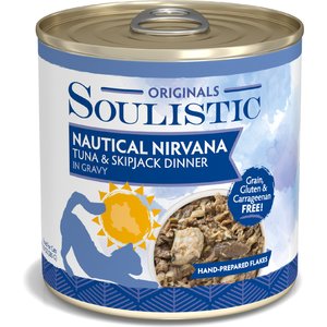 Soulistic Originals Nautical Nirvana Tuna & Skipjack Dinner in Gravy Wet Cat Food, 10-oz can, case of 8