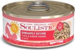 Soulistic Originals Shrimply Divine Tuna & Shrimp Dinner in Gelée Wet Cat Food, 5.5-oz can, case of 8