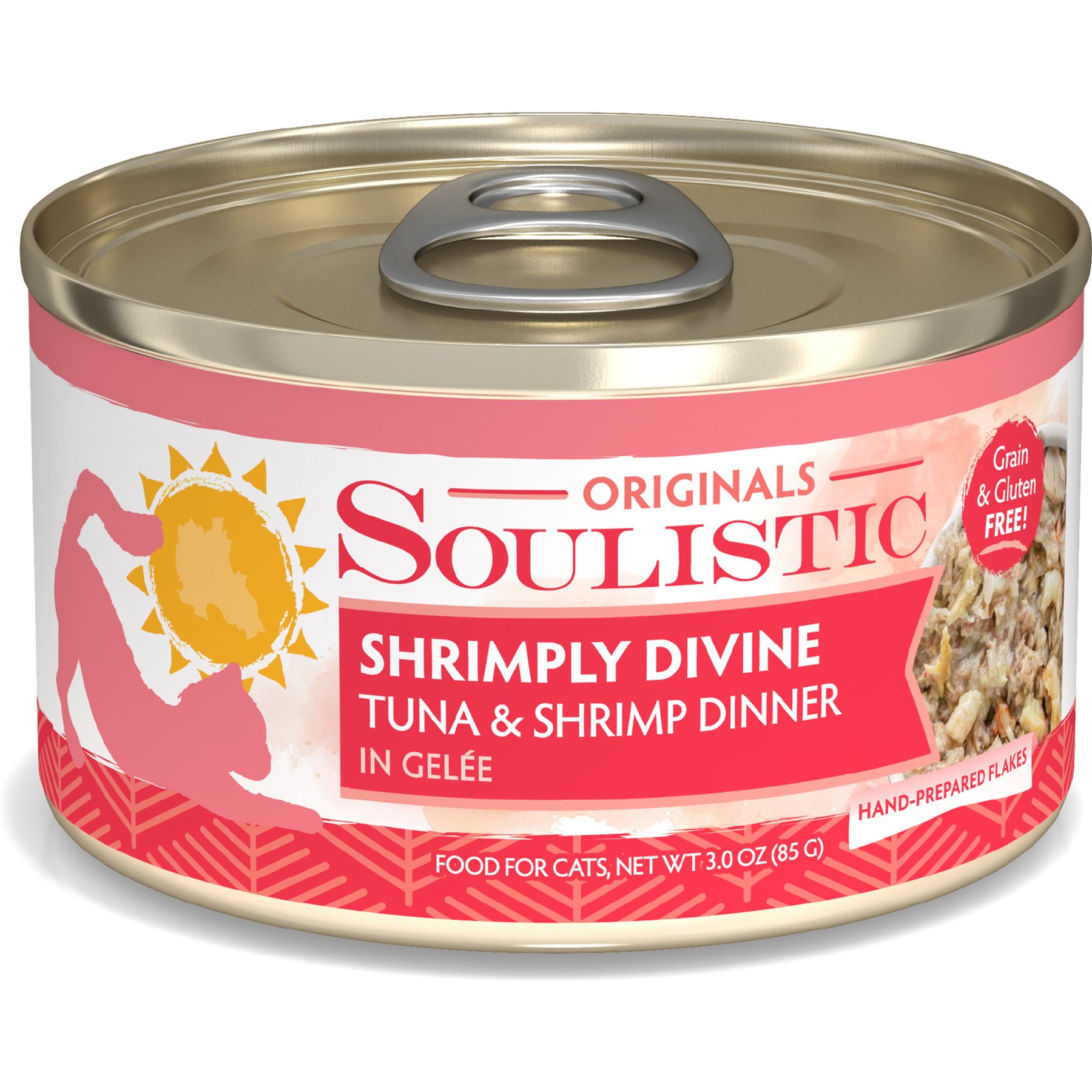 Soulistic Originals Shrimply Divine Tuna & Shrimp Dinner in Gelée Wet Cat Food, 3-oz can, case of 12
