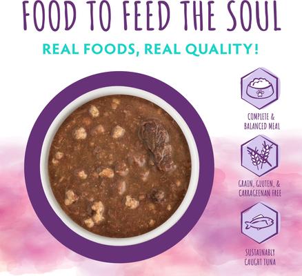 Show full view: Soulistic Moist & Tender Tuna & Turkey Dinner in Gravy Wet Cat Food, 3-oz pouch, case of 8 slide 5 of 12