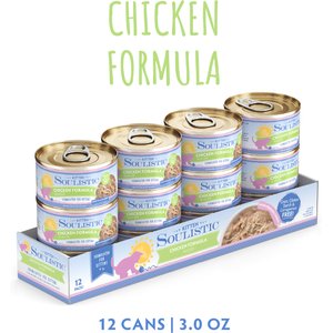 Soulistic Kitten Chicken Formula in Au Jus Wet Cat Food, 3-oz can, case of 12