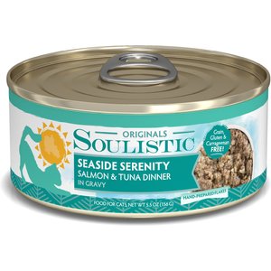 Soulistic Originals Seaside Serenity Salmon & Tuna Dinner in Gravy Wet Cat Food, 5.5-oz can, case of 8