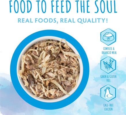 Show full view: Soulistic Originals Sweet Salutations Chicken & Tuna Dinner in Gravy Wet Cat Food, 5.5-oz can, case of 8 slide 4 of 10